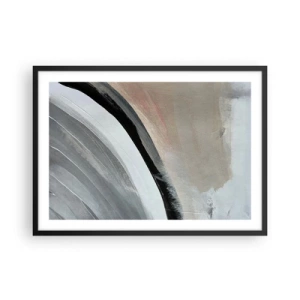 Poszter fehér keretben - Kompozíció: a fekete és szürke íve - 70x50 cm