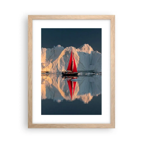 Poszter világos tölgy keretben - A világ peremén - 30x40 cm