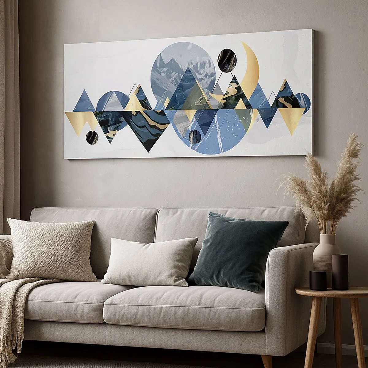Vászonkép - Geometriai táj - 100x40 cm