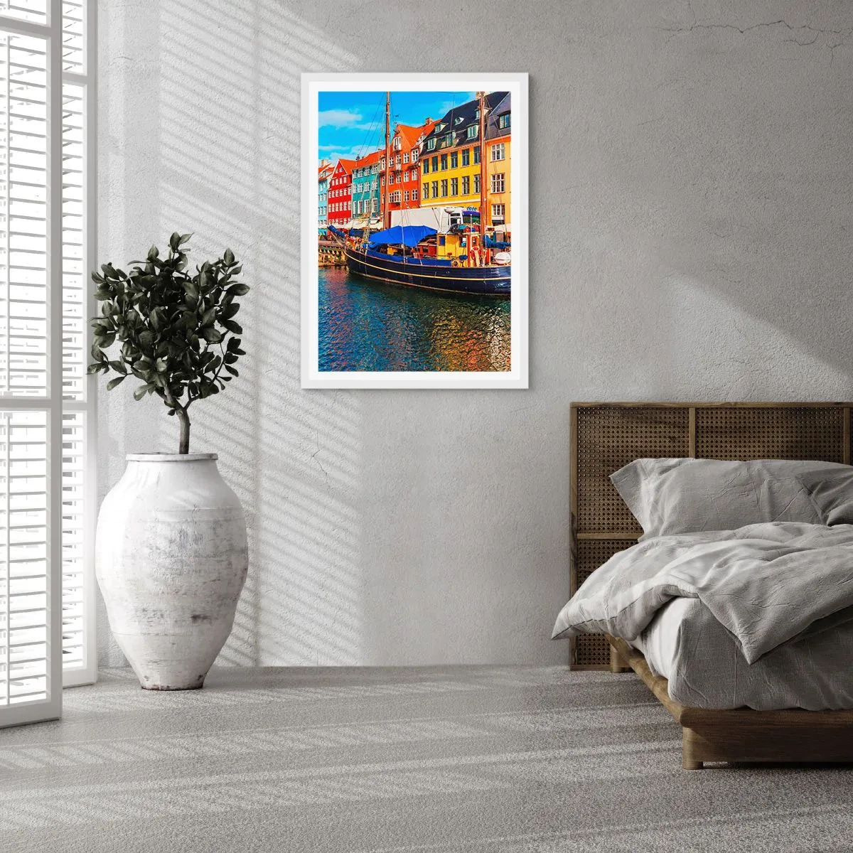 Poszter fekete keretben - Örömteli rakpart - 61x91 cm