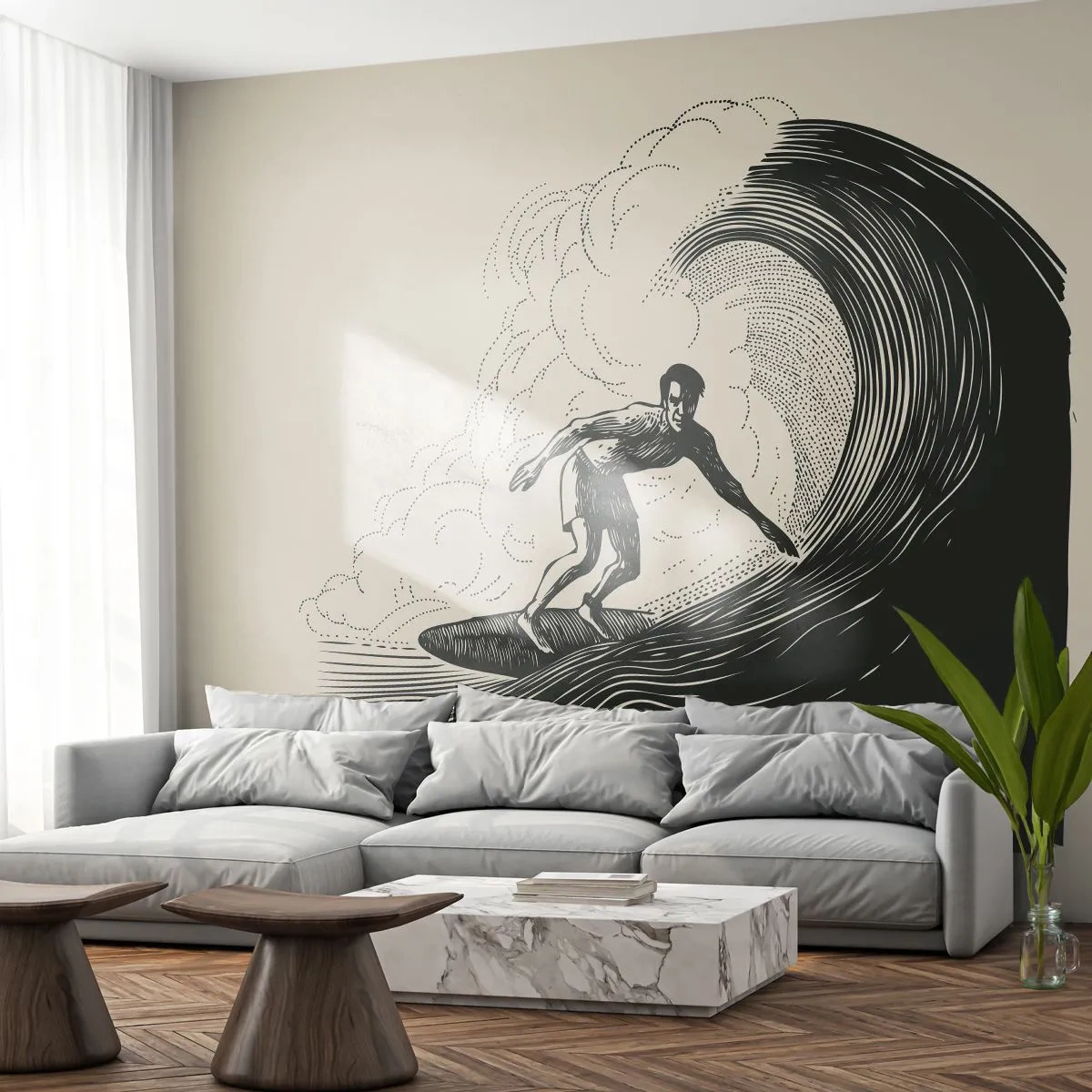 Fotótapéta Premium Sand - A hullámok királya - Hullám, Szörfözés, Sport - 300x210 cm