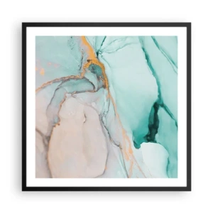 Poszter fehér keretben - Formák és színek tánca - 60x60 cm