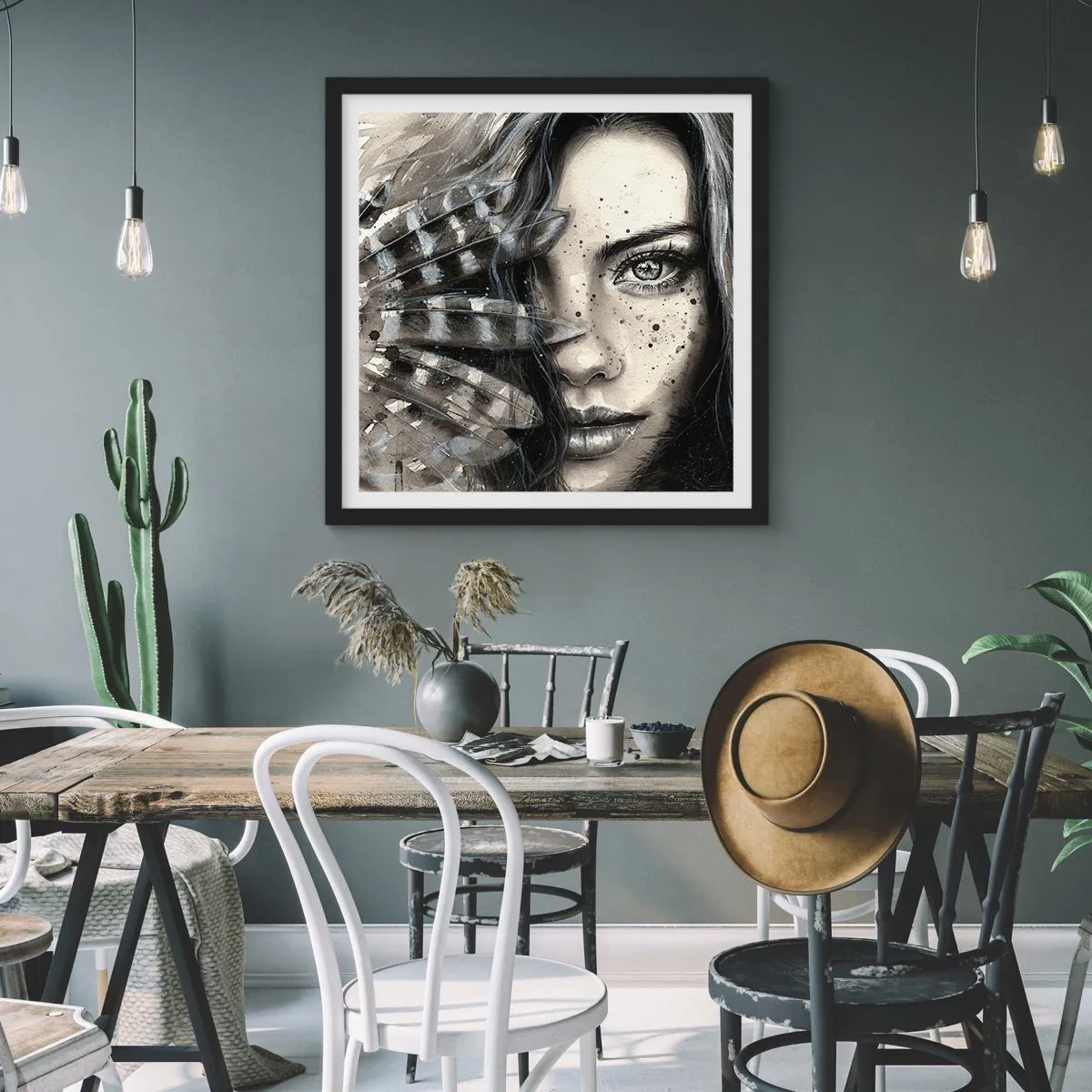 Poszter fehér keretben - Vad gyönyör - 60x60 cm