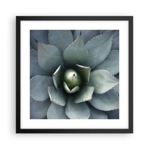 Poszter fehér keretben - Wabi és figyelmeztetés - 40x40 cm