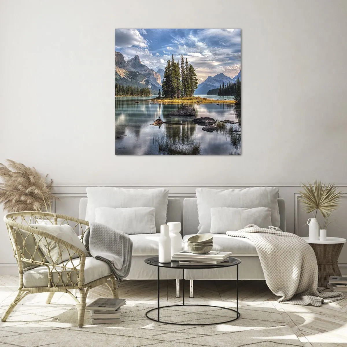 Üveg kép - A nagy és tiszta víz mellett... - 50x50 cm