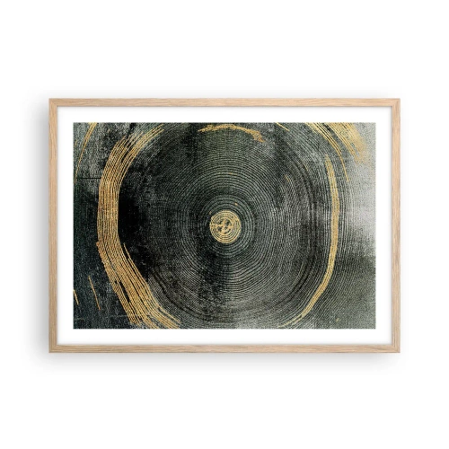 Poszter világos tölgy keretben - Változás és időtartam - 70x50 cm