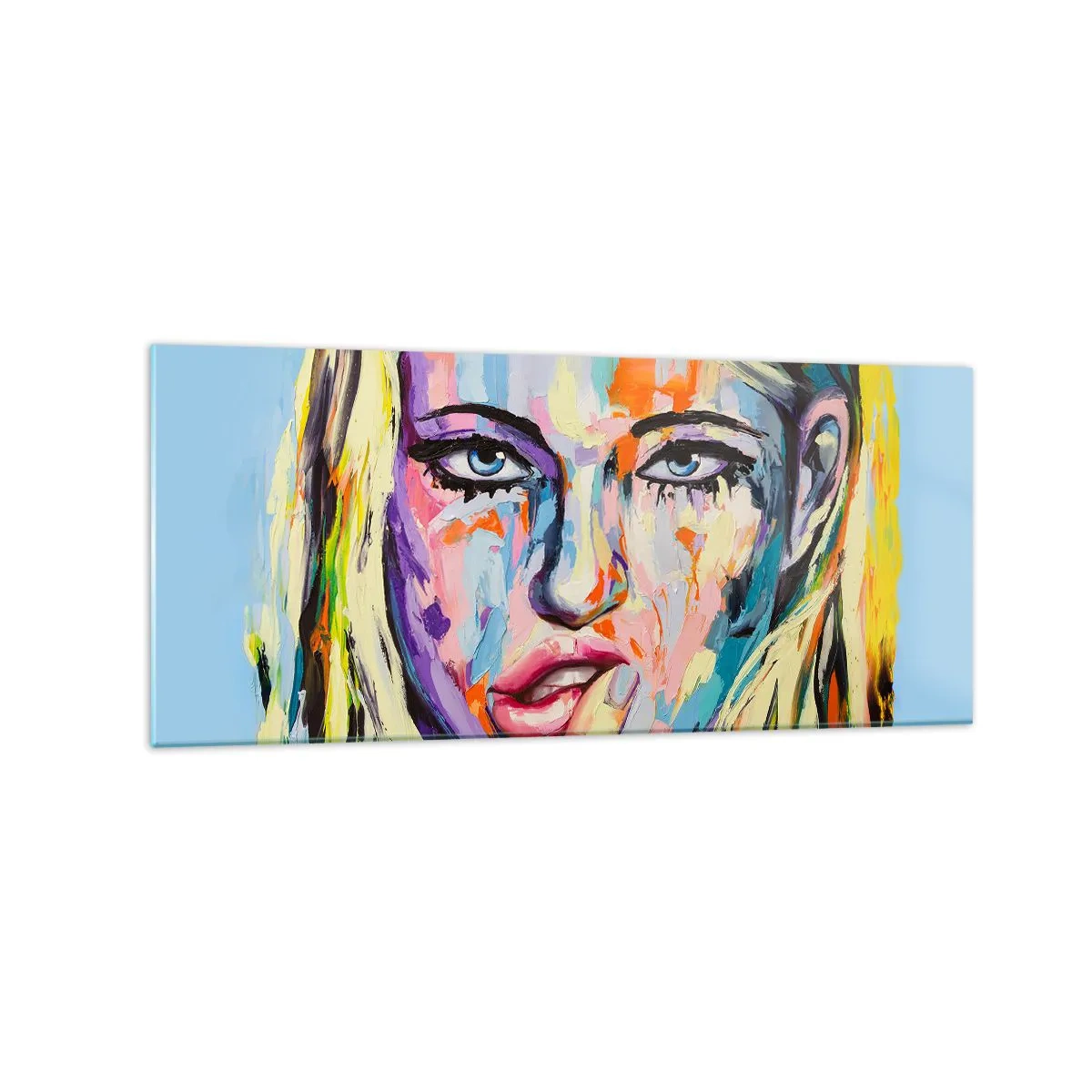 Üveg kép - Nézz egyenesen a szemébe - 120x50 cm