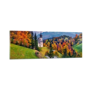 Üveg kép - Tájképszerű festmény - 90x30 cm
