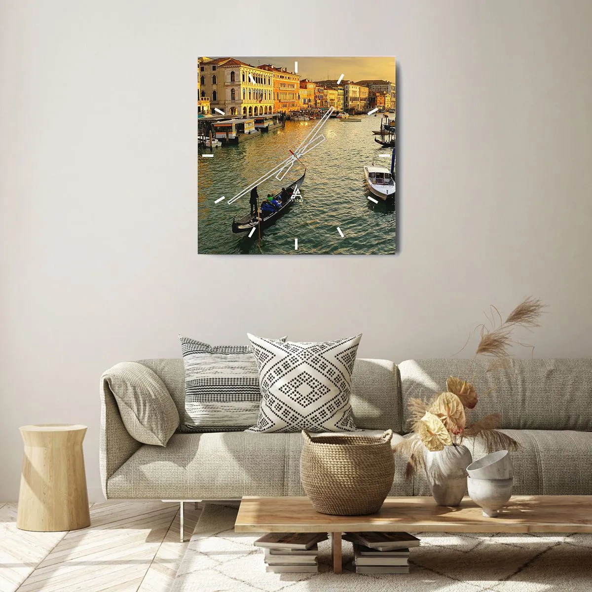 Falióra, Óra - Az utca napos oldalán - 40x40 cm