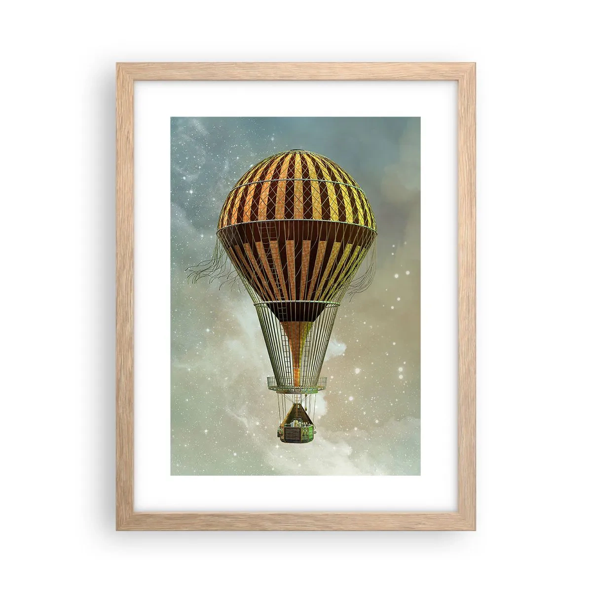 Poszter világos tölgy keretben - Úttörő járatok - 30x40 cm