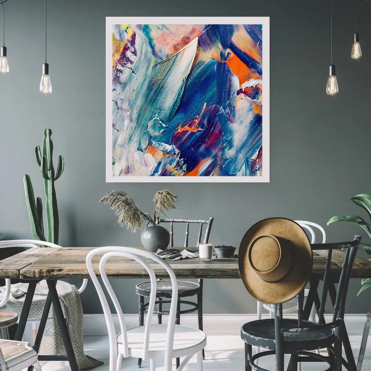 Poszter - Színkavalkád - 40x40 cm