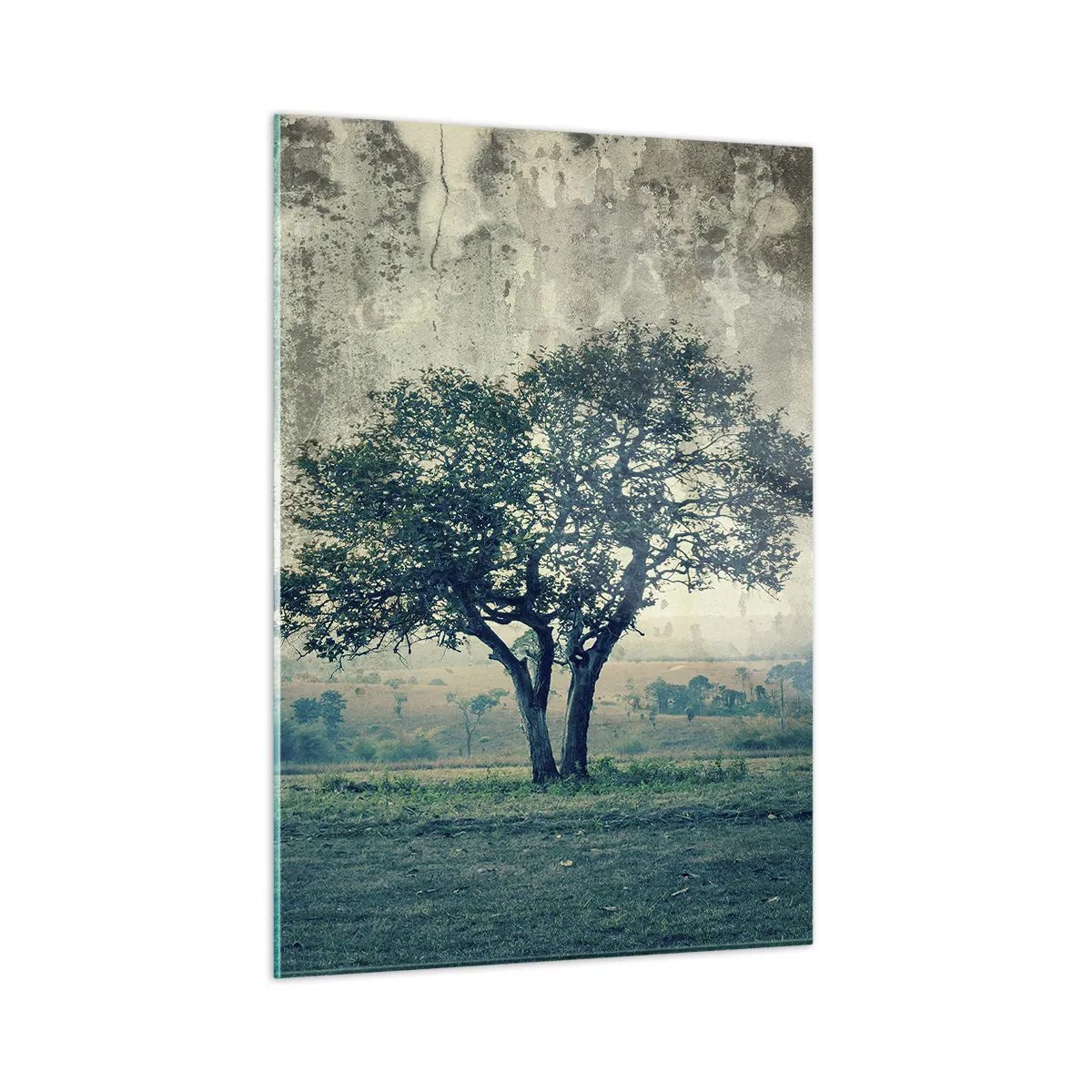 Üveg kép - Almafa a kék mezőn? - 50x70 cm
