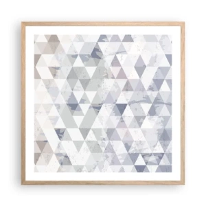 Poszter világos tölgy keretben - Hármas ritmusban - 60x60 cm