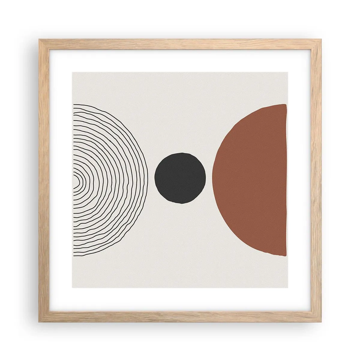 Poszter világos tölgy keretben - A figyelem középpontjában - 40x40 cm