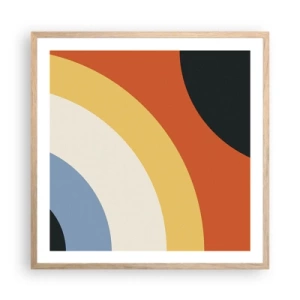 Poszter világos tölgy keretben - Magam felé - 60x60 cm