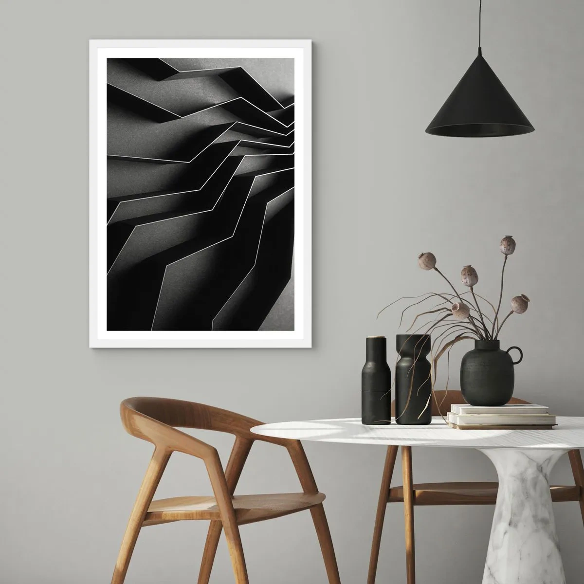 Poszter fekete keretben - Térbeli rend - 61x91 cm