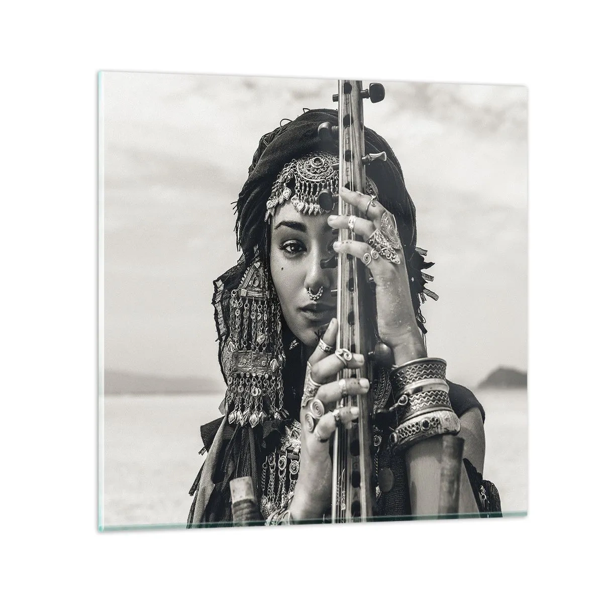 Üveg kép - Csak a keleti zene - 30x30 cm