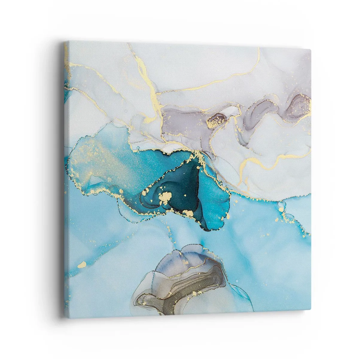 Vászonkép - Tanulmány a szürke és a türkiz találkozásáról - 40x40 cm