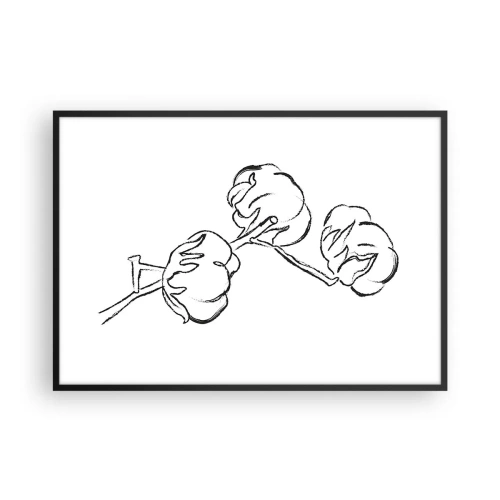 Poszter fehér keretben - Pamut pehely - 100x70 cm