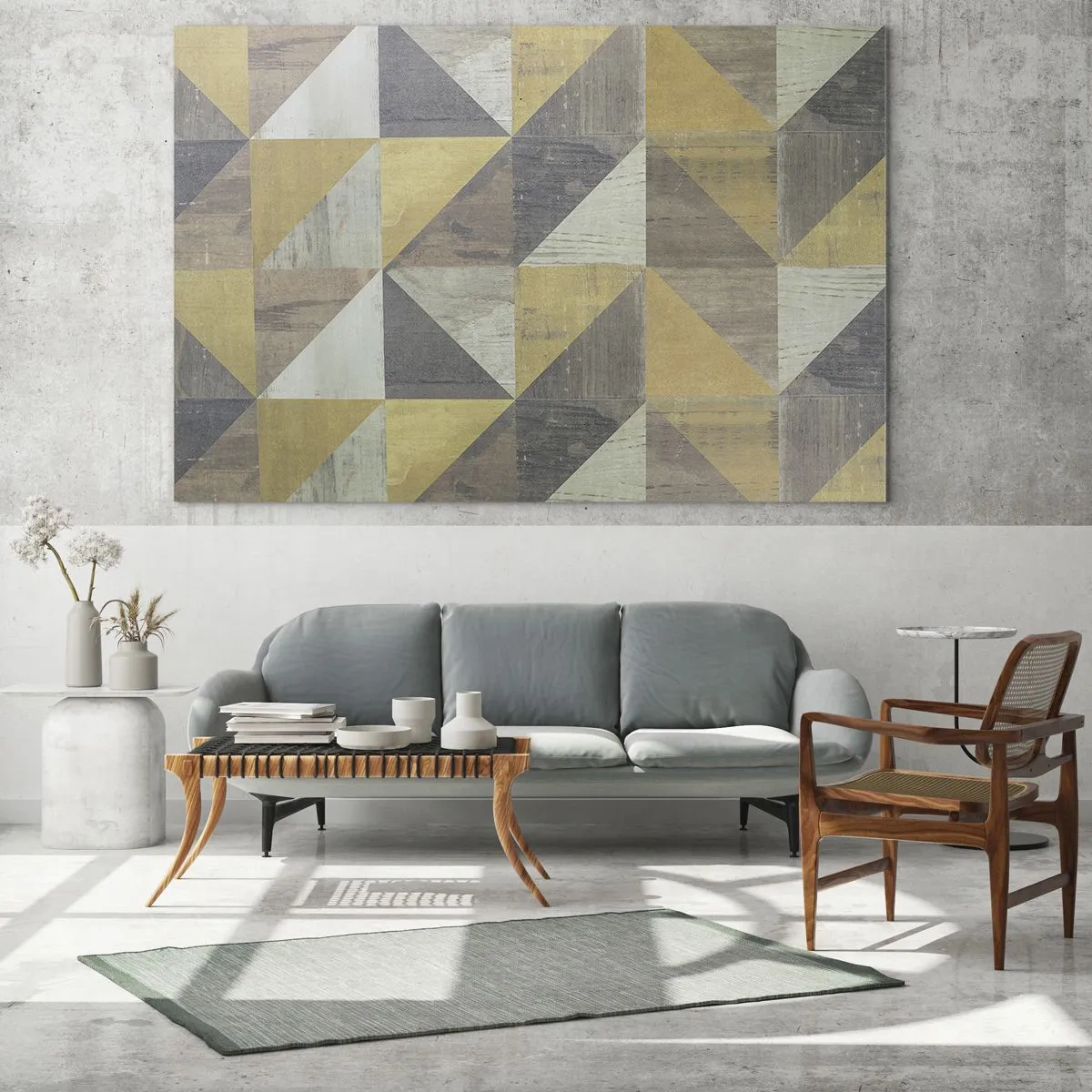 Üveg kép - A háromszög szögében - 100x40 cm