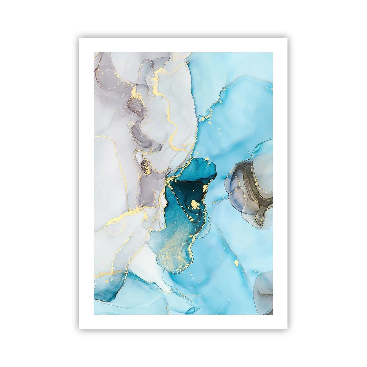 Poszter - Tanulmány a szürke és a türkiz találkozásáról - 50x70 cm