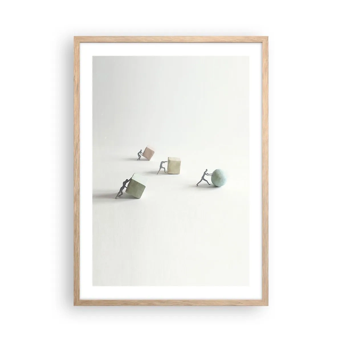 Poszter világos tölgy keretben - Maga az élet - 50x70 cm