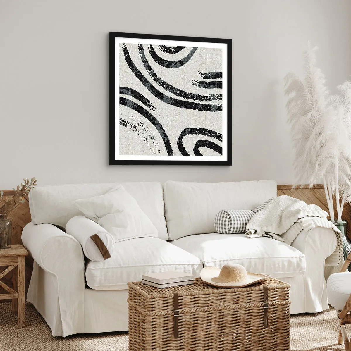 Poszter fehér keretben - Félig megállt - 50x50 cm