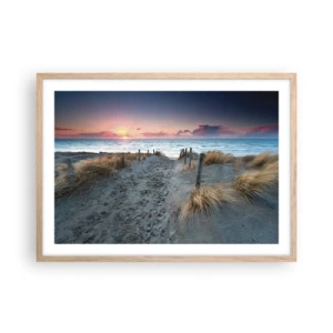 Poszter világos tölgy keretben - Kiöntöttél egy sugárzó szivárványos fényt... - 70x50 cm