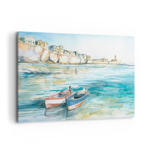 Vászonkép - Tájkép azúrkéken - 120x80 cm