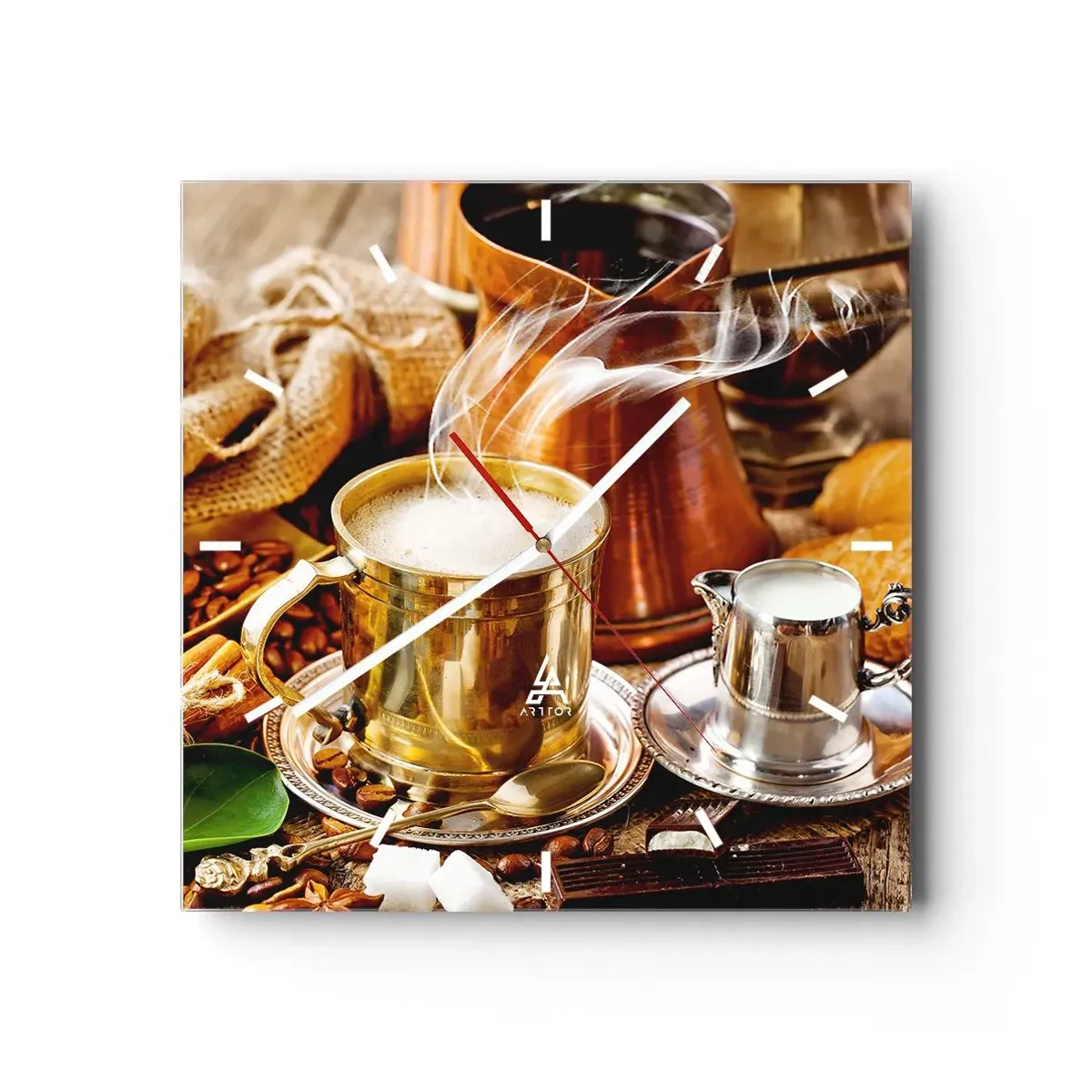 Falióra, Óra - Szép napot! - 40x40 cm