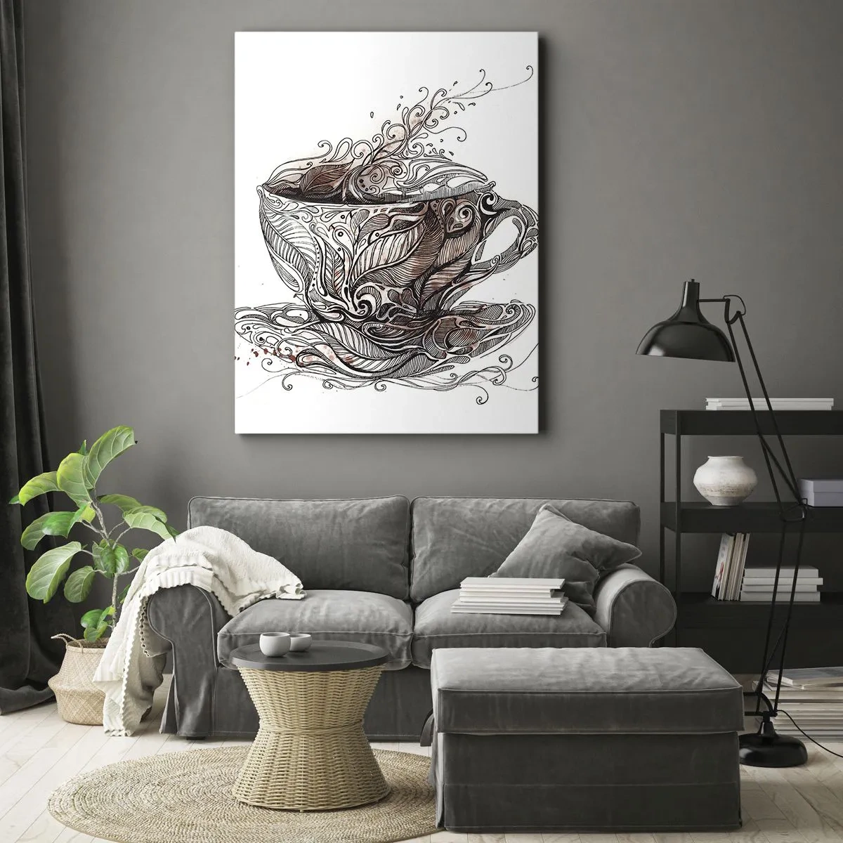 Vászonkép - Tea mindenre jó - 65x120 cm