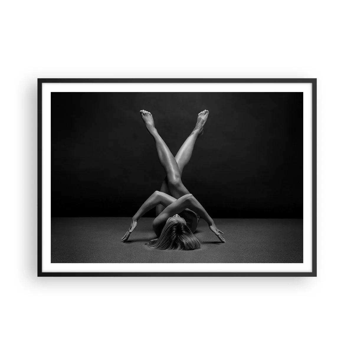 Poszter fehér keretben - A meztelenség geometriája - 100x70 cm