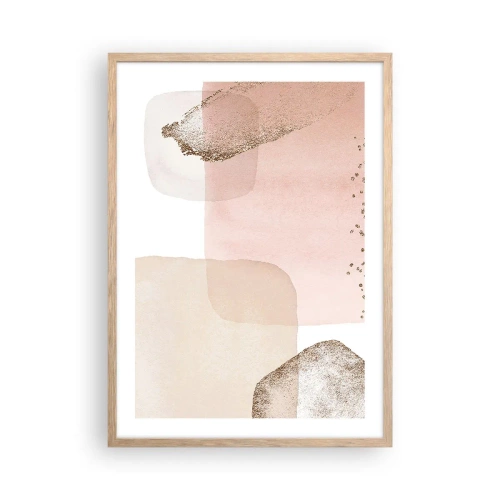 Poszter világos tölgy keretben - Egy pillantás a színeken keresztül - 50x70 cm