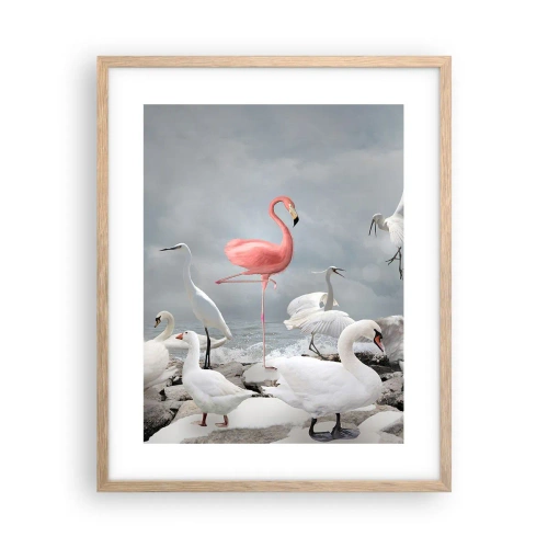 Poszter világos tölgy keretben - Hogy kerültem ide? - 40x50 cm