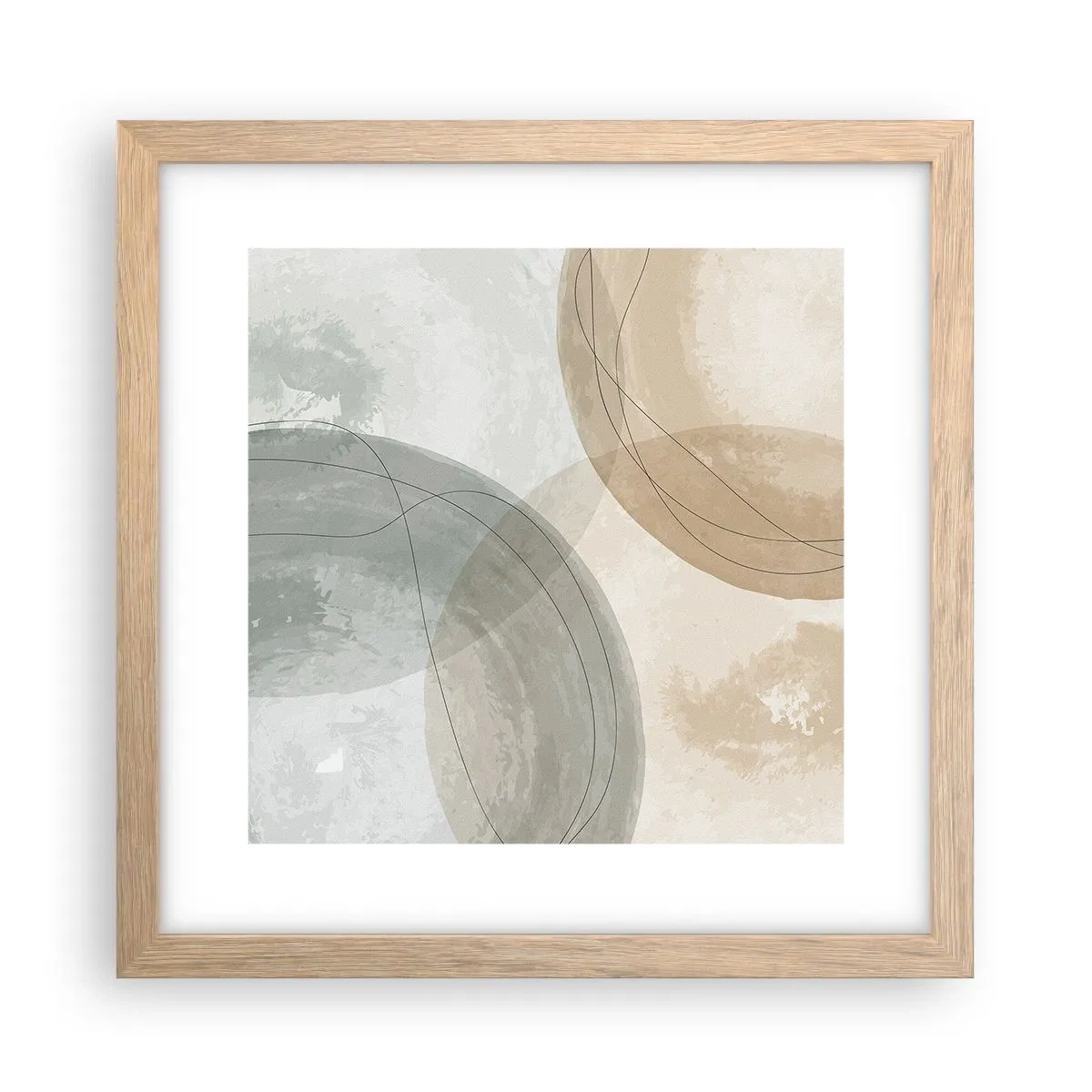 Poszter világos tölgy keretben - világok behatolása - 30x30 cm