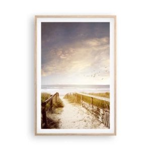 Poszter világos tölgy keretben - A béke tere - 61x91 cm