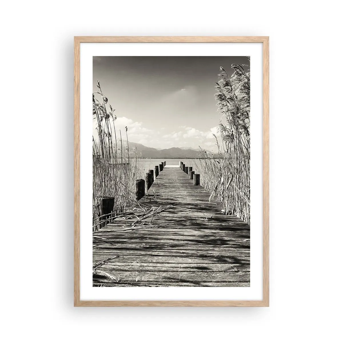 Poszter világos tölgy keretben - A fű csendjében - 50x70 cm