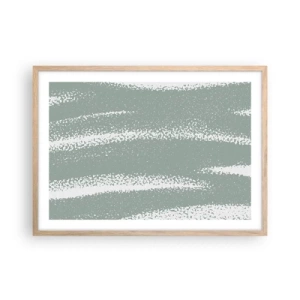 Poszter világos tölgy keretben - Absztrakció téli hangulatban - 70x50 cm