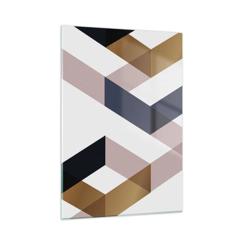 Üveg kép - Síkok és szögek - 50x70 cm