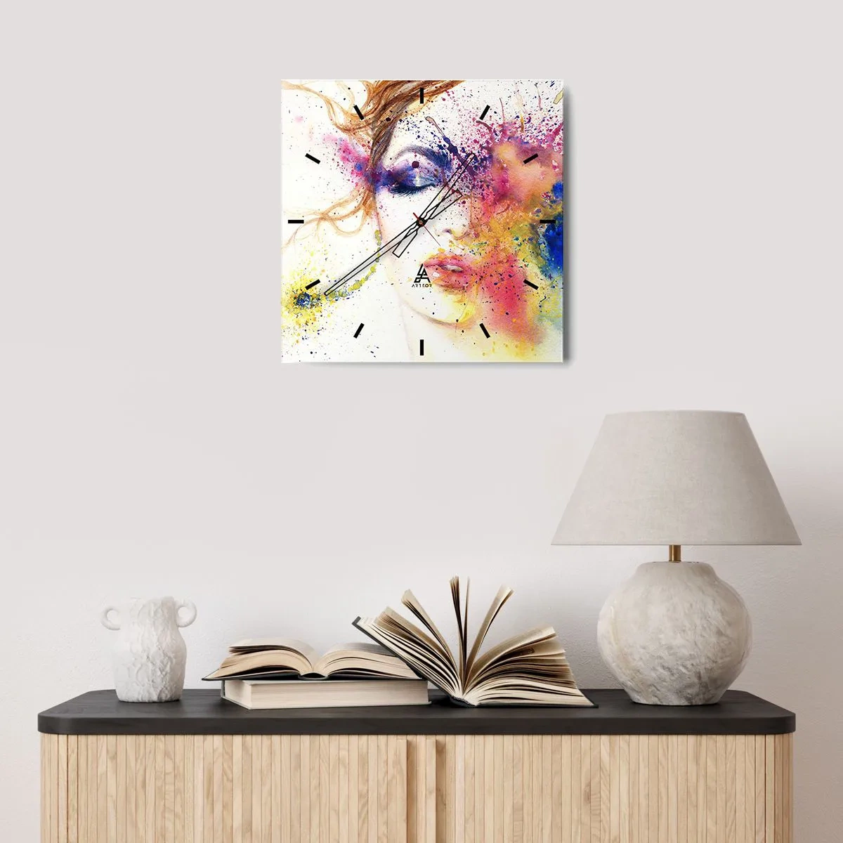 Falióra, Óra - Szivárványszédülés - 30x30 cm