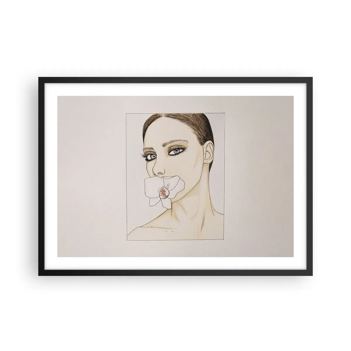 Poszter fehér keretben - Az elegancia és a szépség szimbóluma - 70x50 cm