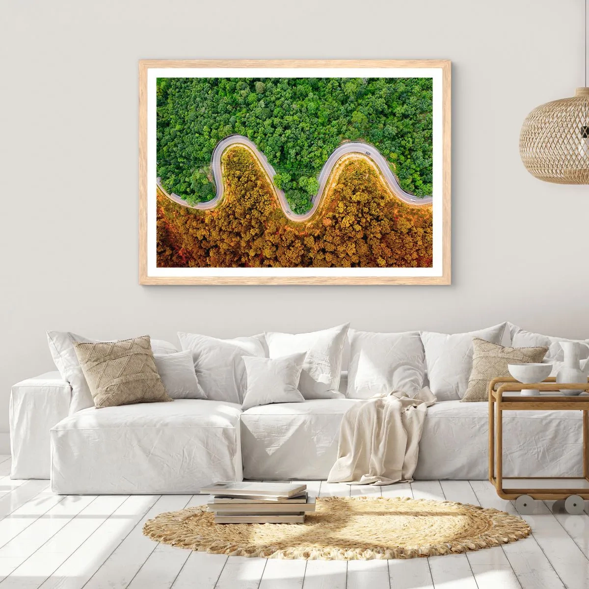 Poszter világos tölgy keretben - Határok és áttörések - 50x40 cm
