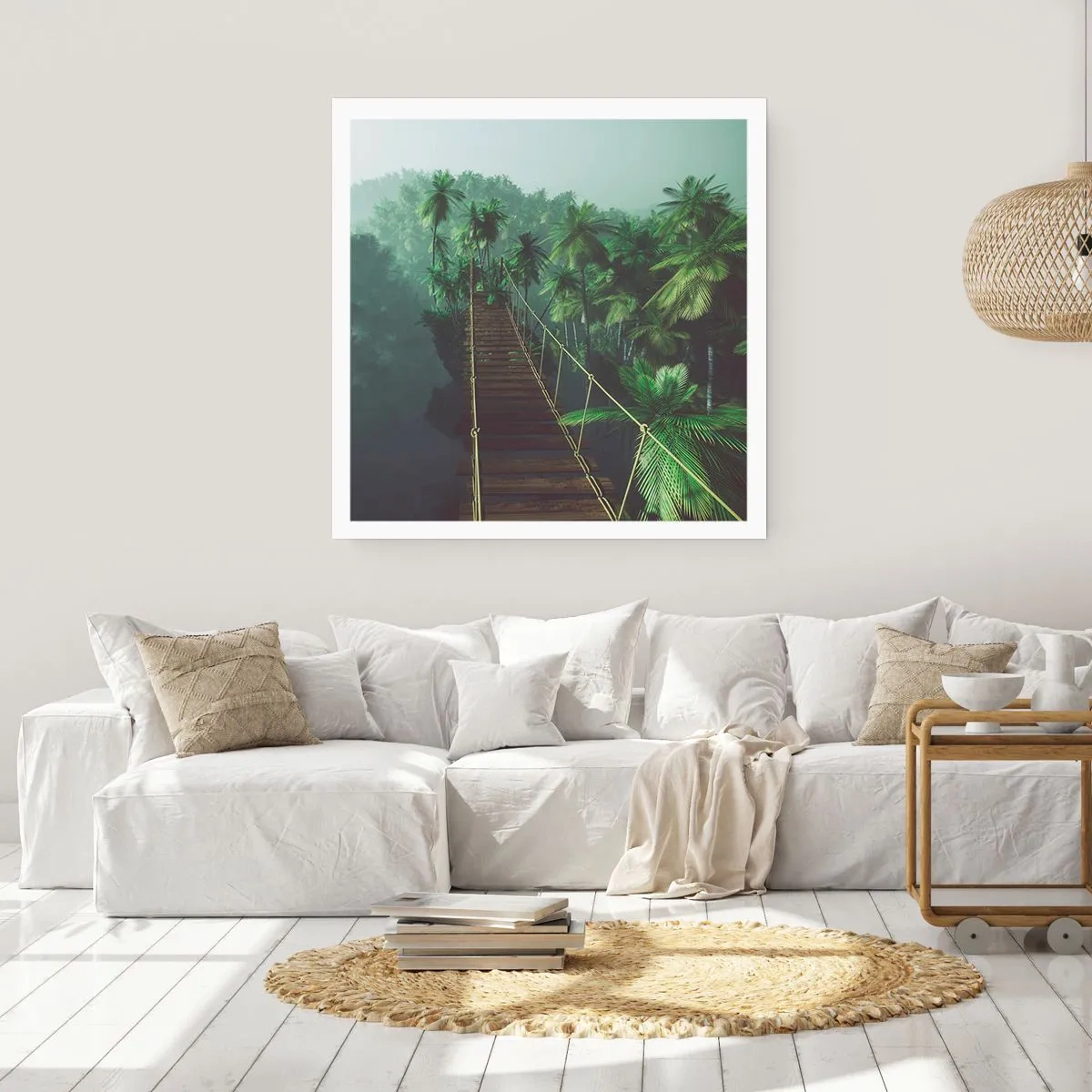 Poszter - A zöldellő hullámok felett - 60x60 cm