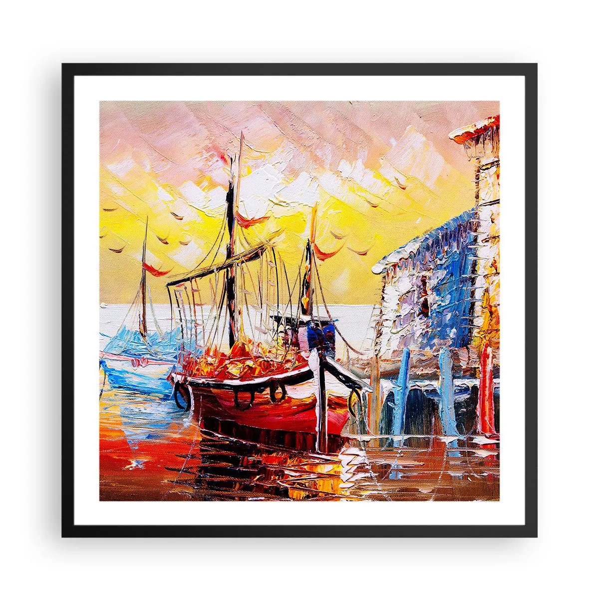 Poszter fehér keretben - Boldog visszatérés - 60x60 cm