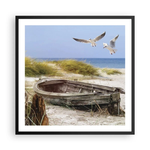 Poszter fehér keretben - Szélben fürödve - 60x60 cm