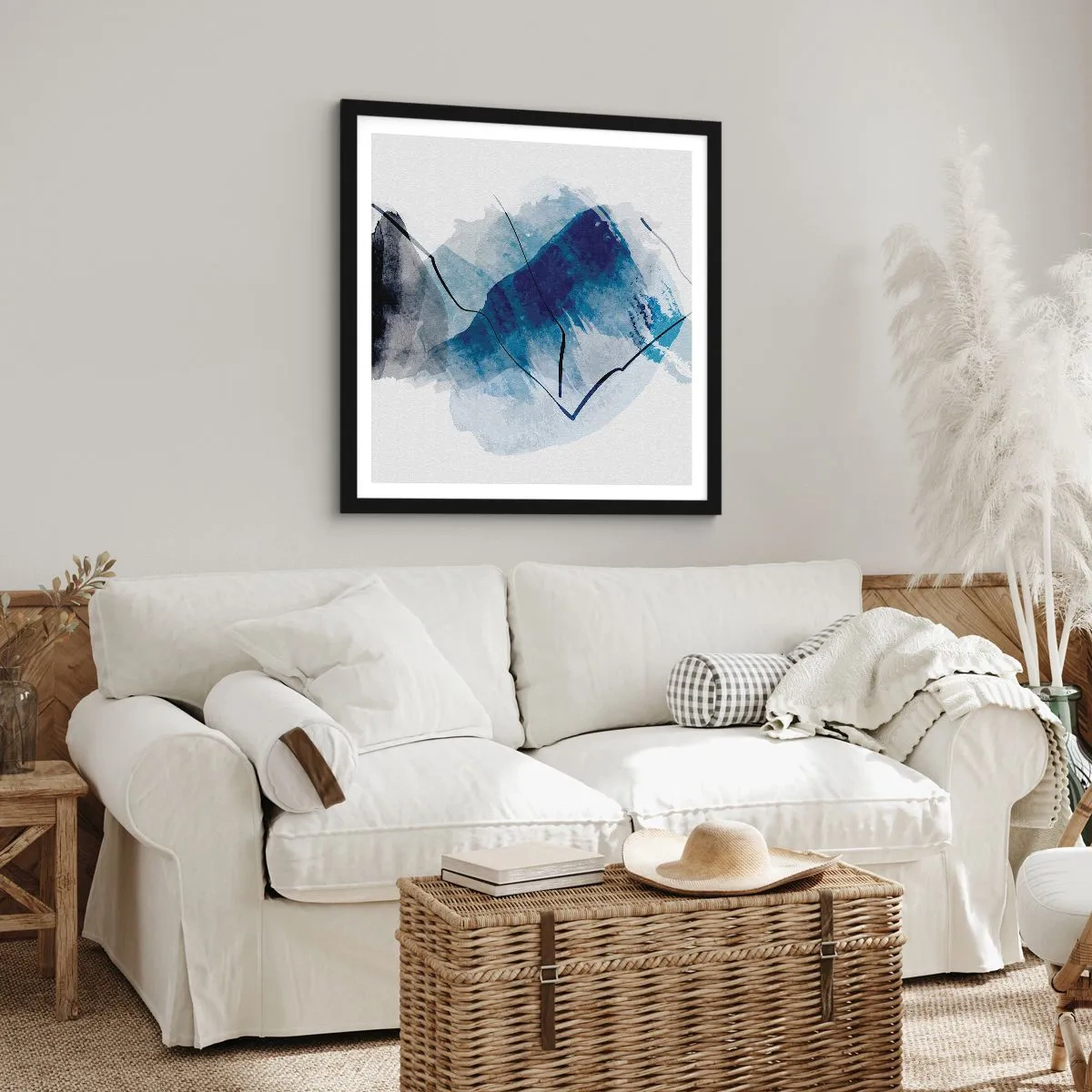 Poszter fehér keretben - Jéghegy - 60x60 cm