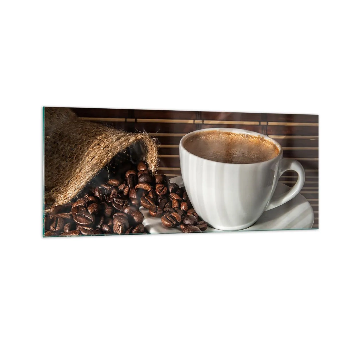 Üveg kép - A szén feketesége, a borostyán tisztasága - 100x40 cm