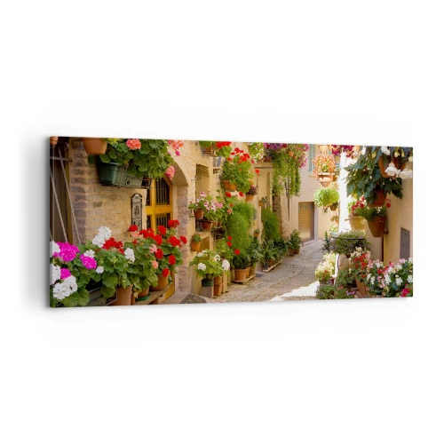 Vászonkép - A virágok özönében - 100x40 cm
