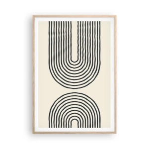 Poszter világos tölgy keretben - Bármelyik percben ... - 70x100 cm