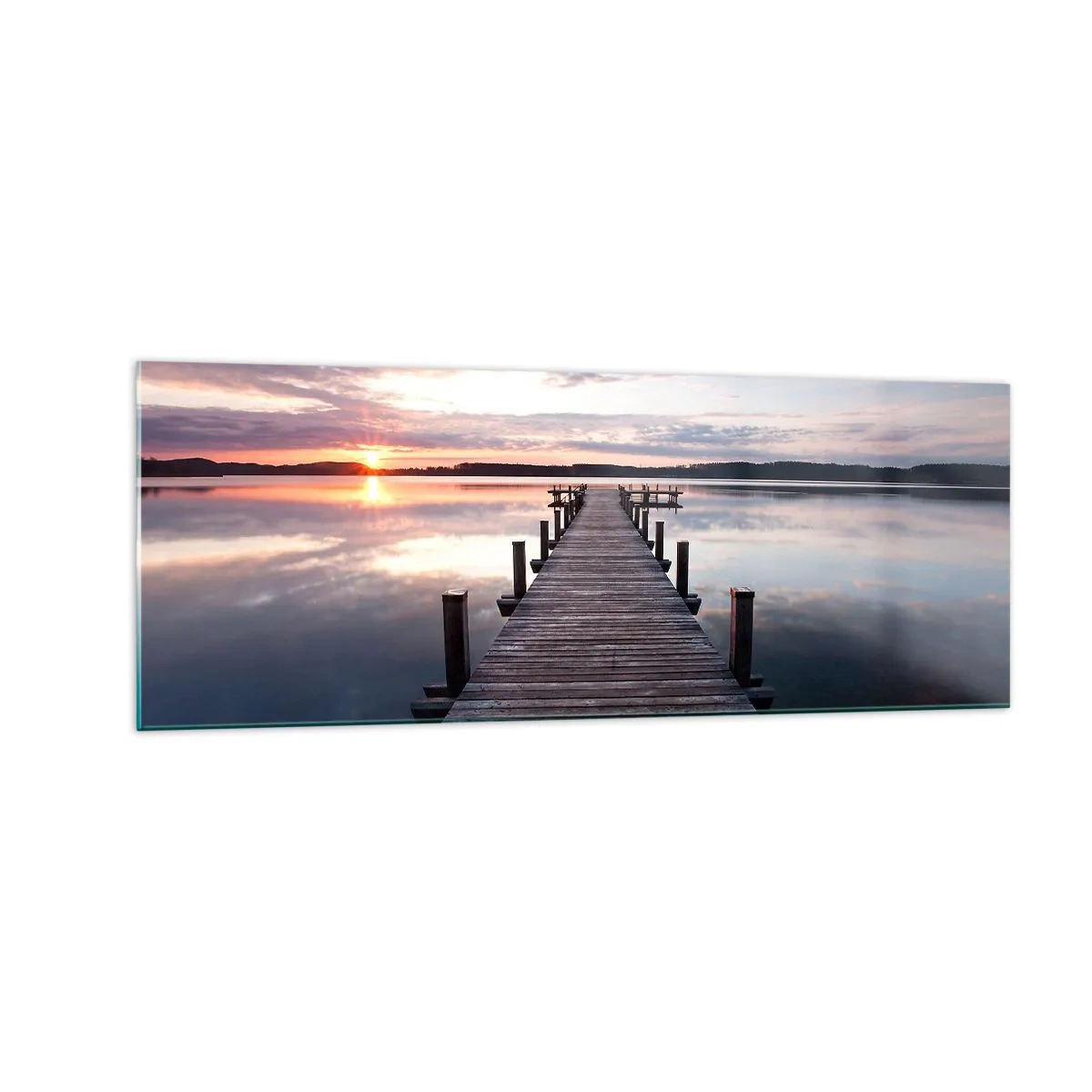 Üveg kép - Csendes határ a nappal és az éjszaka között - 140x50 cm